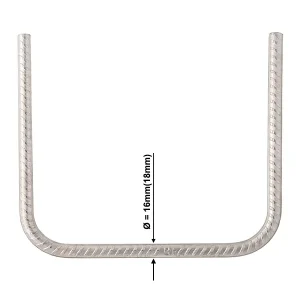 Średnia klamra stal 316L 300/270 mm