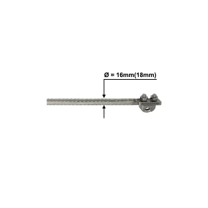 Poziomy Punkt Kotwiczący stal 316 L 400 mm