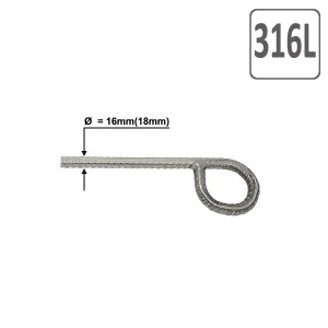 Punkt typu P stal 316L 200 mm