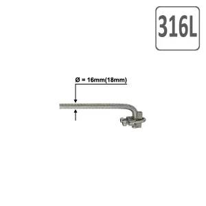 Pionowy Punkt Kotwiczący stal 316 L 300 mm